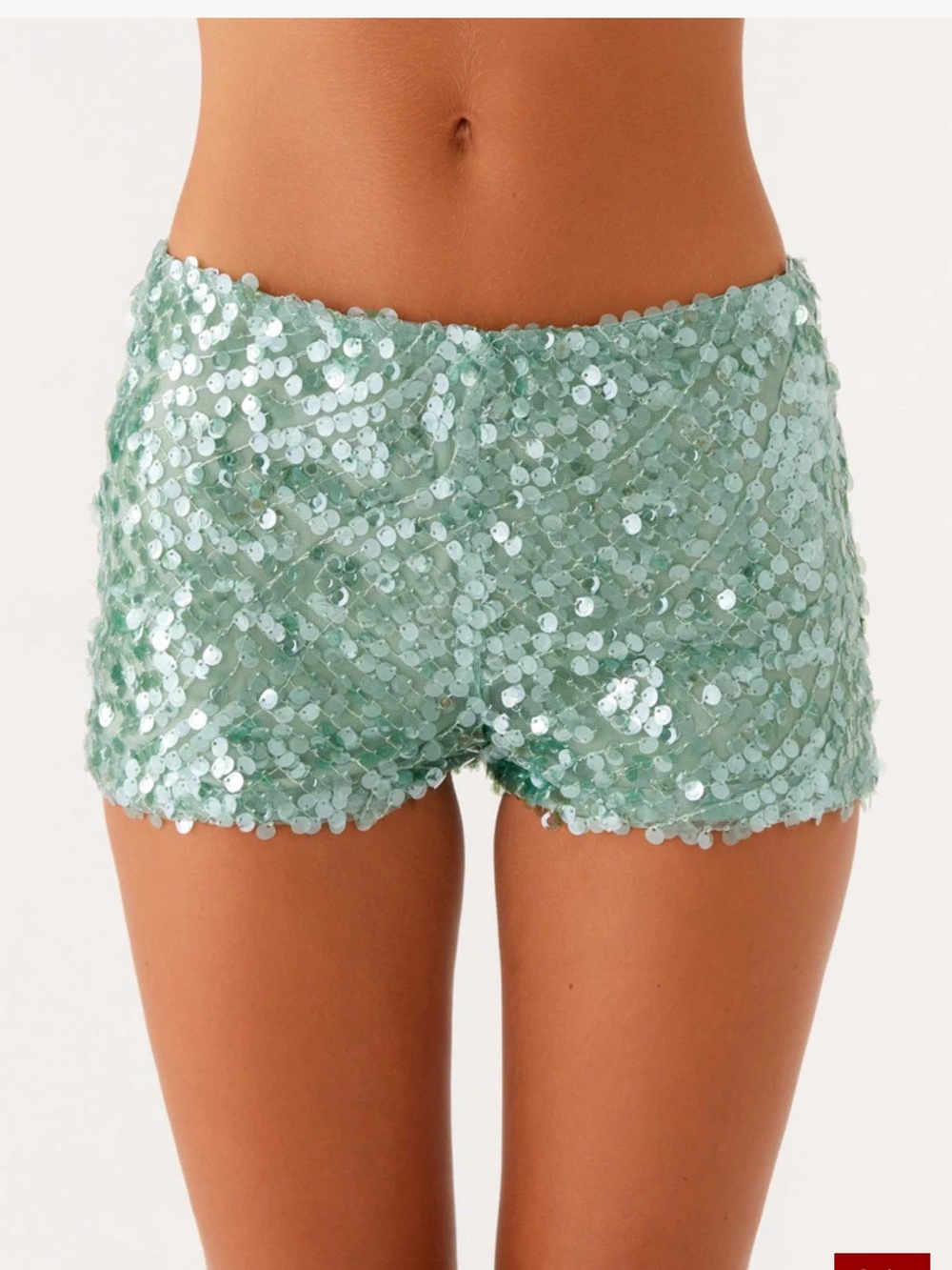 Peppermayo - Madison Sequin Mini Shorts - Mint